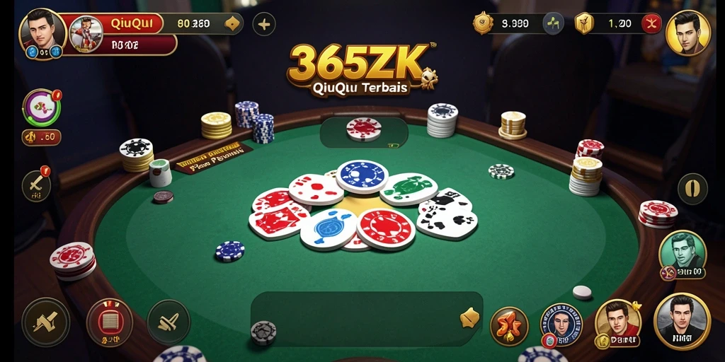 Tampilan gameplay menarik dari game QiuQiu 365ZK.