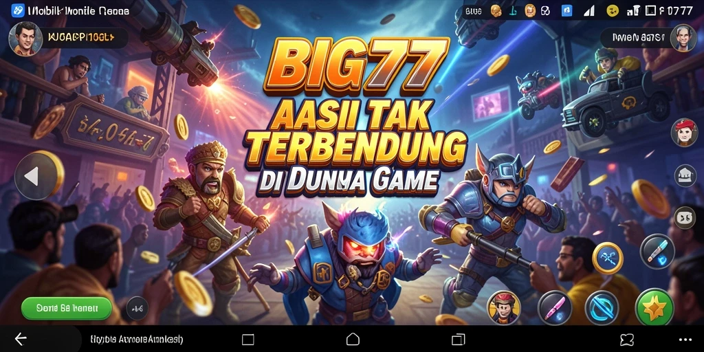 Tampilan gameplay menegangkan dalam BIG77 dengan aksi yang seru.