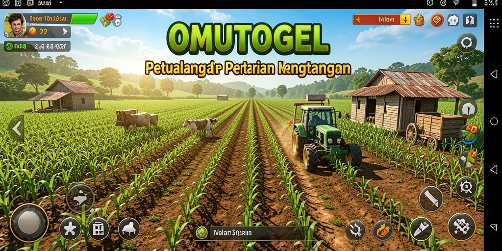 Gameplay seru di OMUTOGEL dengan pertanian yang indah dan hewan lucu.
