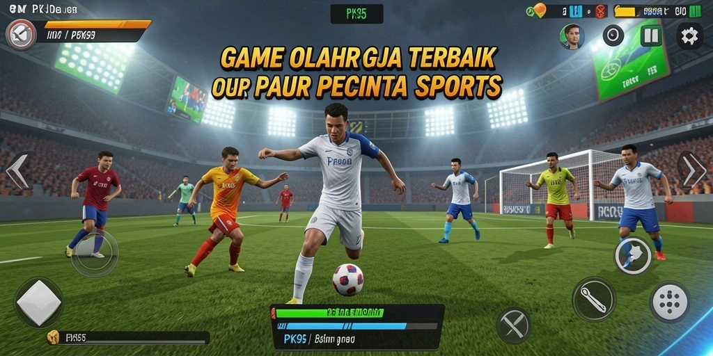 Tangkapan layar gameplay PK95 yang menampilkan aksi olahraga seru.
