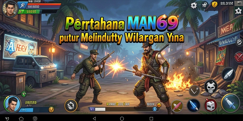 Gameplay PREMAN69 menampilkan pertahanan strategis melawan gelombang musuh.