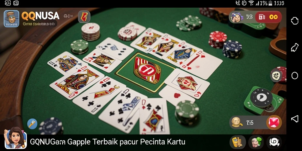 Tangkapan layar permainan Gaple yang seru dan menarik.