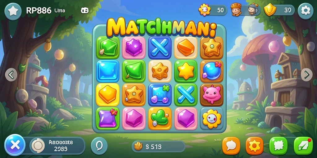 Tampilan gameplay seru dari RP886 yang membuat ketagihan.