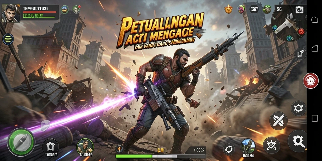 Tampilan mendebarkan dari gameplay tempototo yang penuh aksi.